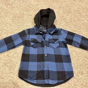 Little Bipsy Blue and Black Plaid Jacket